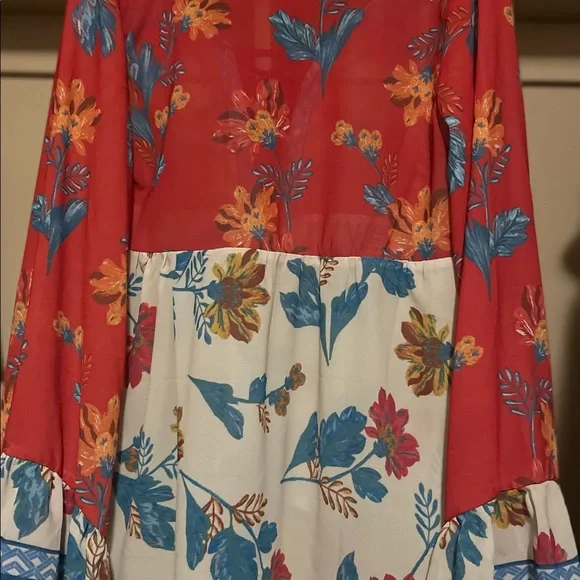 Flying Tomato Small Orange Floral Blouse - Picture 4 of 4